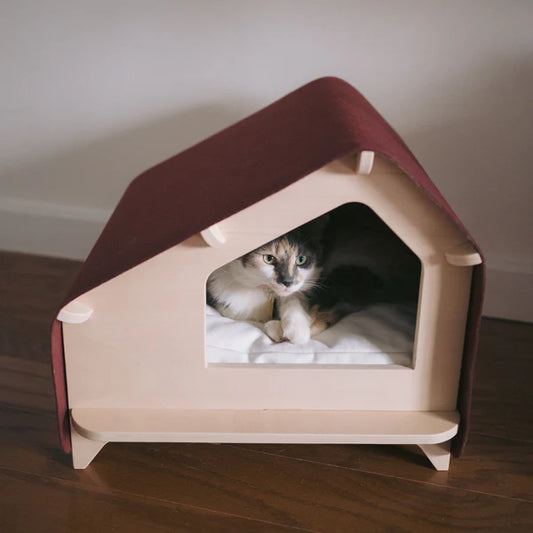 Lit en bois de luxe pour chats et petits chiens