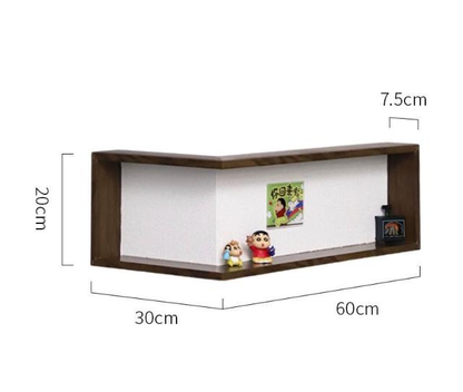 Étagère en Bois en Forme de L