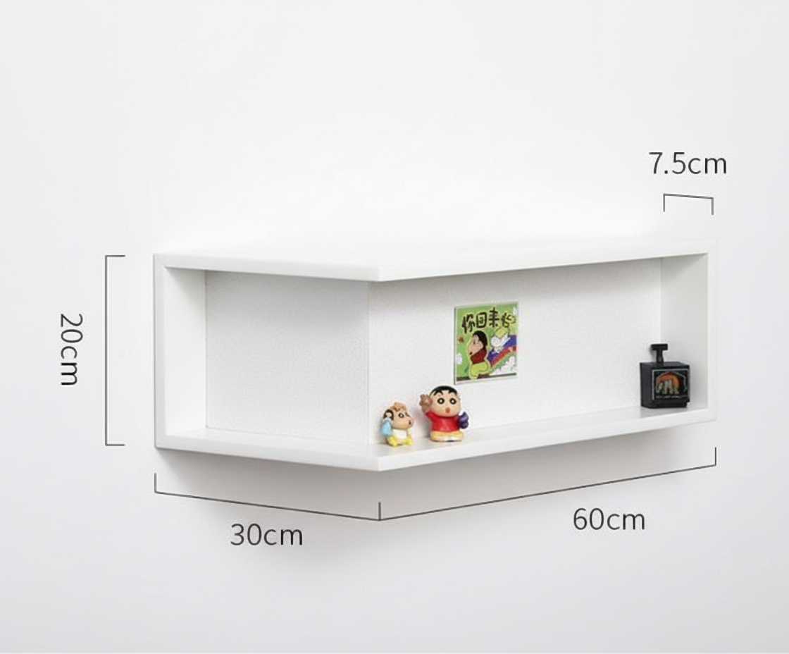 Étagère en Bois en Forme de L